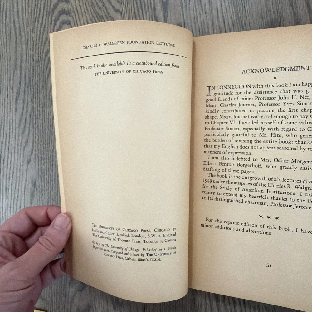 Man and the State - Paperback By Jacques Maritain - GOOD 1961